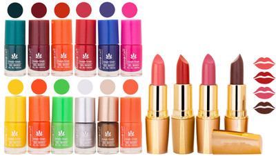 

Aroma Care All About Nail 12 Piece Color Nail Lacquer Combo Set + 4 Rythm Creamy Matte Lipstick Combo 44(Set of 16)