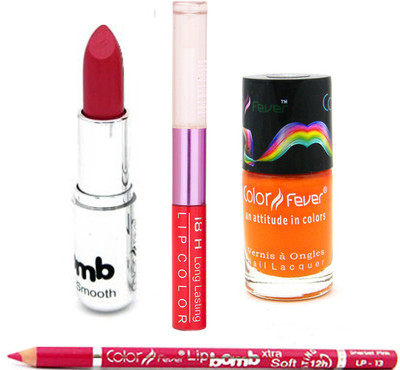 

Color Fever Lipstick+ Nail Polish Combo 508(Set of 4)
