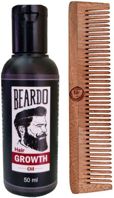 

Beardo Growth Oil 50ml and Neem Wooden Comb.(Set of 2)