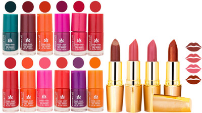 

Aroma Care Lot of 12-piece Surprise Nail Polish Set and Rythm Lipsticks Combo 39(Set of 16)