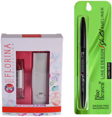 

Blue Heaven Florina Glossy Lipstick (Radient Red) & Line Design Sketch Eyeliner(Set of 2)