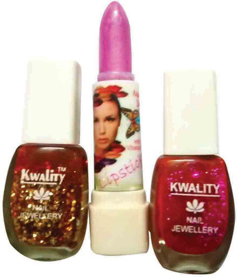 

Kwality Makeup kit with Lipstick, Nail Paint-Ah(Set of 3)