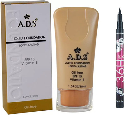 

ADS Liquid Foundation with Sketch Pen Eyeliner(Set of 2)