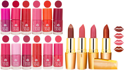 

Aroma Care Lot of 12-piece Surprise Nail Polish Set and Rythm Lipsticks Combo 47(Set of 16)