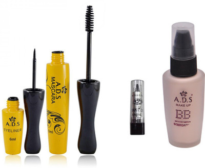 

ADS Eyeliner, Mascara, BB Foundation and Kajal(Set of 4)