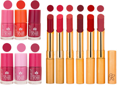 

Aroma Care Quick Dry Nail Polish and Rythm Lipstick Combo 1803201874(Set of 12)
