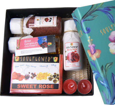 

Soulflower Festive Rose Body Milk Bath Set(Set of 6)