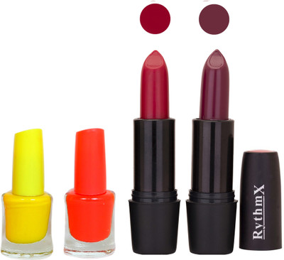 

Rythmx FB RYTH BLK LIPSTICKS AND NAIL POLISH IMPORTANT COMBO 040(Set of 4)