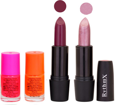 

Rythmx FB RYTH BLK LIPSTICKS AND NAIL POLISH IMPORTANT COMBO 022(Set of 4)