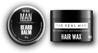 

The Real Man Beard Balm (50g) & Dawn 2 Dusk Hair Wax (50g)(Set of 2)