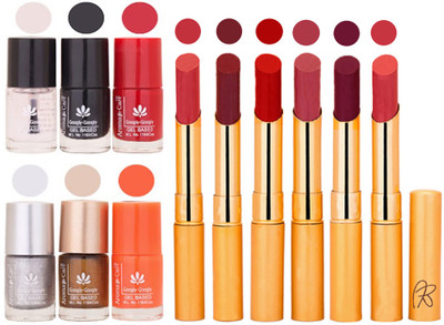 

Aroma Care 6 Nail Polish Set Rythm 6 Pcs Lipstick 6 Awesome Color for Fashion Women 2332017082(Set of 12)