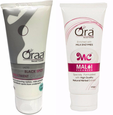 

Qraa Lacto Underarm Cream & Malai Cleanser Combo (100gm + 100 gm)(Set of 2)