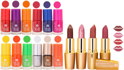 

Aroma Care Lot of 12-piece Surprise Nail Polish Set and Rythm Lipsticks Combo 14(Set of 16)