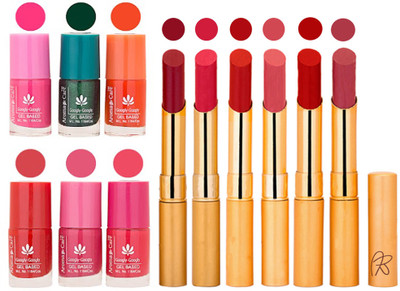 

Aroma Care Perfect Combo of Nail Polish and Rythm Lipstick Popular Shades in Wholesale Rate 2332017002(Set of 12)