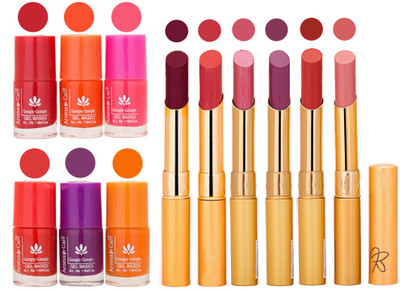 

Aroma Care Nail Polish Set and Rythm Lipstick Sets ( Modern Shades) 1803201843(Set of 12)