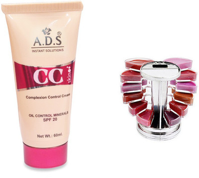 

ADS CC Cream (SPF-20) / Lipgloss Palette(Set of 2)