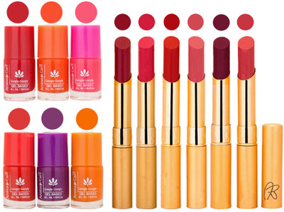 

Aroma Care Nail Polish Set and Rythm Lipstick Sets ( Modern Shades) 1803201703(Set of 12)