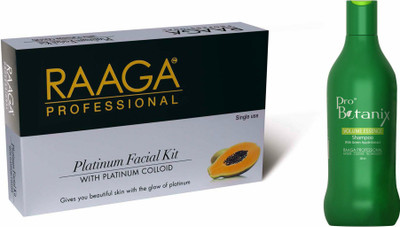 

Raaga Professional Platinum Facial Kit With ProBotanix Volume & Essence shampoo(Set of 2)