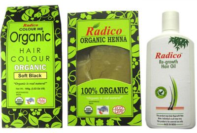 

Radico SOFT BLACK AND HENNA WITH OIL(Set of 3)
