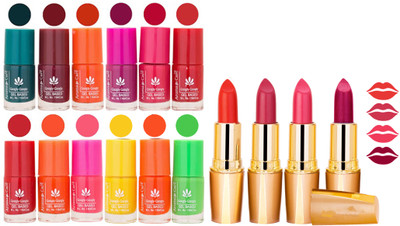 

Aroma Care All About Nail 12 Piece Color Nail Lacquer Combo Set + 4 Rythm Creamy Matte Lipstick Combo 173(Set of 16)