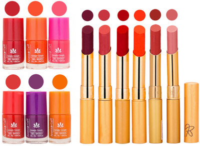 

Aroma Care Nail Polish Set and Rythm Lipstick Sets ( Modern Shades) 1803201838(Set of 12)