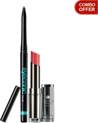 

Lakme Eyeconic Kajal with Absolute Hi-definition Matte Lipstick(Set of 2)