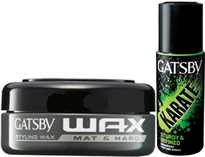 

Gatsby Styling Wax - Mat & Hard ,Karate Deodorant Spray(Set of 2)