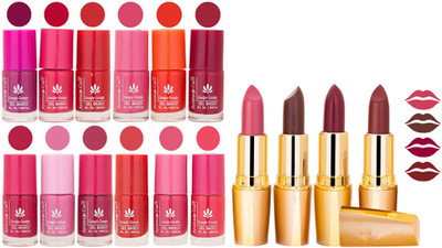 

Aroma Care All About Nail 12 Piece Color Nail Lacquer Combo Set + 4 Rythm Creamy Matte Lipstick Combo 104(Set of 16)