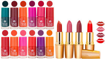 

Aroma Care All About Nail 12 Piece Color Nail Lacquer Combo Set + 4 Rythm Creamy Matte Lipstick Combo 77(Set of 15)
