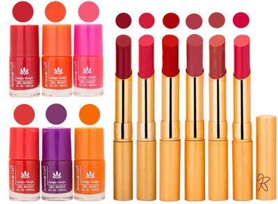 

Aroma Care Nail Polish Set and Rythm Lipstick Sets ( Modern Shades) 1803201719(Set of)