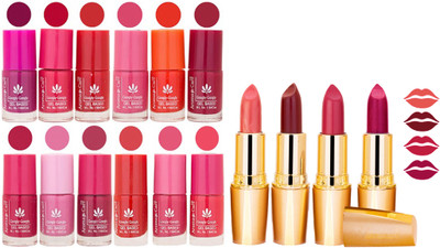 

Aroma Care All About Nail 12 Piece Color Nail Lacquer Combo Set + 4 Rythm Creamy Matte Lipstick Combo 161(Set of 16)