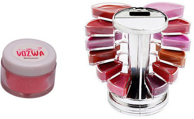 

Vozwa Reddish Shimmer Powder with Lipgloss Palette(Set of 2)