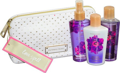 

Victoria's Secret New! Love Spell White Pouch Gift Set(Set of 4)