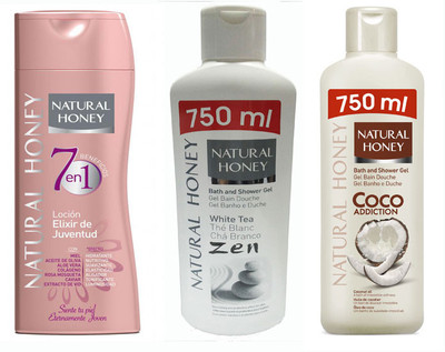

Natural Honey Body Lotion 7 in 1 Youth Lotion & White Tea Shower Gel & CoConut Oil Shower Gel(Set of 3)