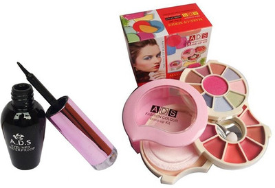 

ADS Waterproof Eyeliner With 3926 Makeup Kit(Set of 2)
