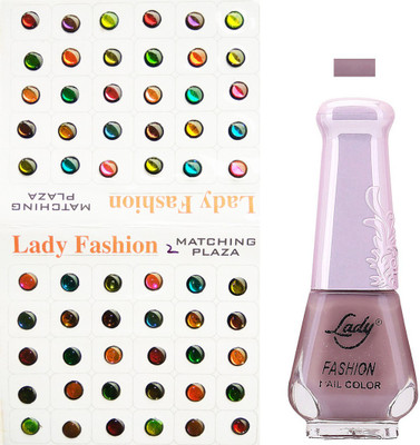 Lady Fashion Nail Polish And Bindi 0803201745(Set of 2)