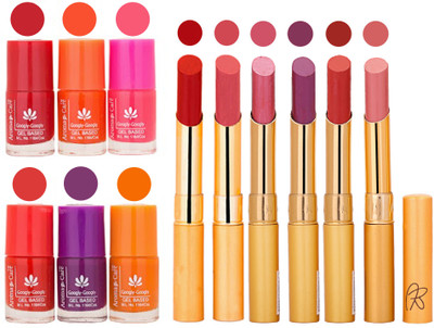 

Aroma Care Nail Polish Set and Rythm Lipstick Sets ( Modern Shades) 1803201779(Set of 12)