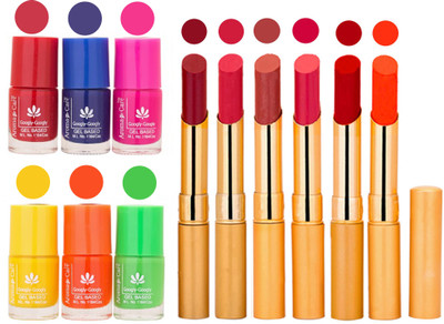 

Aroma Care Makeup Women Nail Polish and Exclusive Long Lasting Lipstick Set 31(Set of 12)