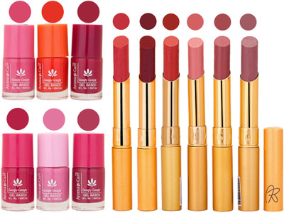 

Aroma Care Quick Dry Nail Polish and Rythm Lipstick Combo 1803201973(Set of 12)