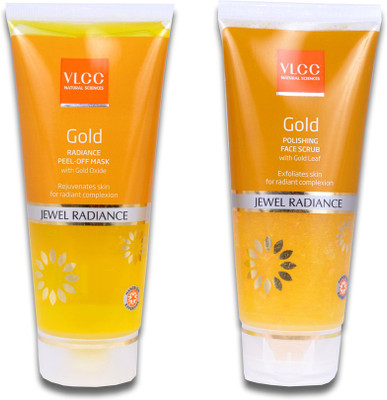 

VLCC Gold Jewel Radiance Face Scrub & Gold Jewel Radiance Peel-Off Mask(Set of 2)