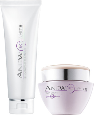 

Avon "Anew White Day Cream 30g & Anew White Cleanser 125g "(Set of 2)