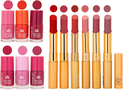 

Aroma Care Quick Dry Nail Polish and Rythm Lipstick Combo 1803201994(Set of 12)