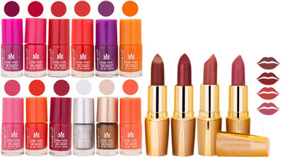 

Aroma Care Lot of 12-piece Surprise Nail Polish Set and Rythm Lipsticks Combo 27(Set of 16)