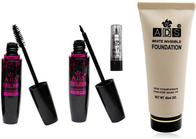 

ADS Eyeliner, Mascara, Foundation and Kajal(Set of 4)
