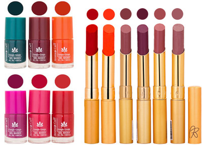 

Aroma Care Famous Combo of Nail Polish with Rythm Long Lasting Lipstick Sets 183201858(Set of 12)