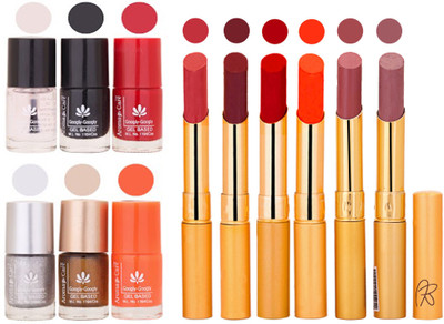 

Aroma Care 6 Nail Polish Set Rythm 6 Pcs Lipstick 6 Awesome Color for Fashion Women 2332017103(Set of 12)
