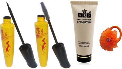 

ADS Waterproof Eyeliner / Mascara / White Invisible Foundation / Band(Set of 4)