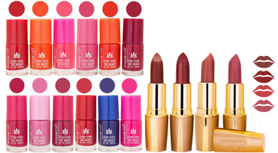 

Aroma Care Lot of 12-piece Surprise Nail Polish Set and Rythm Lipsticks Combo 30(Set of 16)