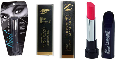 

Blue Heaven Kajal Eyeliner Mascara Lipstick Combo(Set of 4)