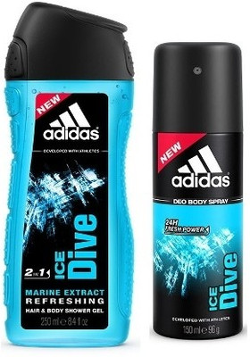 Adidas Ice Dive 2-in-1 Shower Gel & Ice Dive deo(Set of 2) available at flipkart for Rs.340